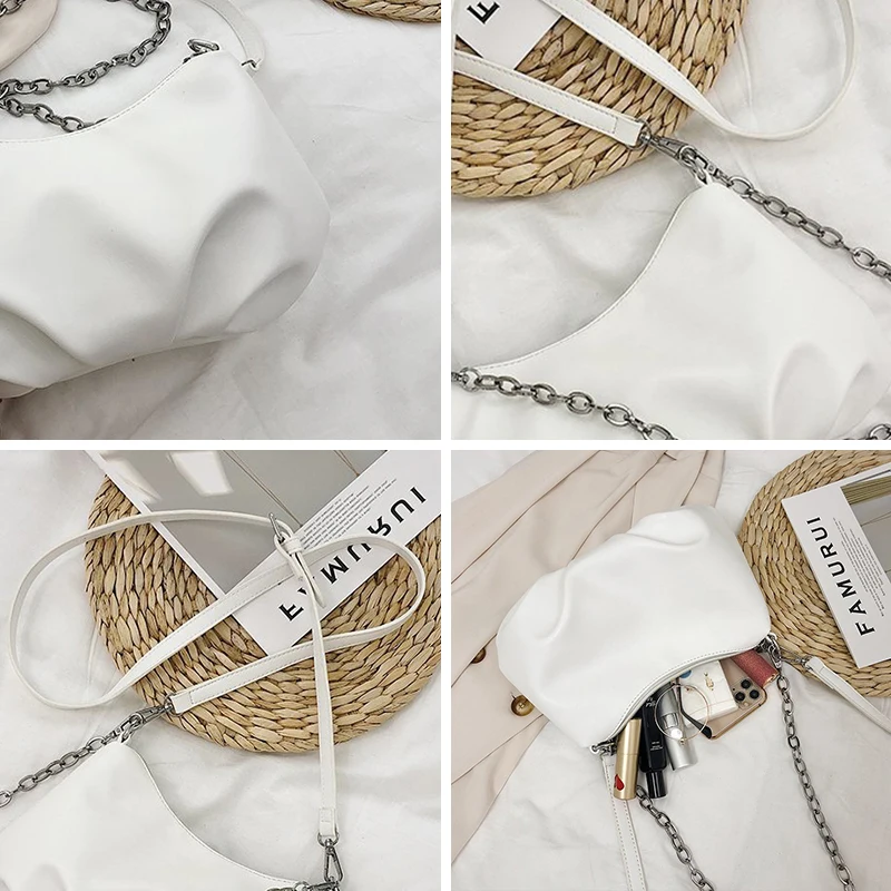 

JIEROTYX Fashion Chic Trendy Women's Crossbody Bag Designer Casual Flap Totes Female Casual Shoulder Chain Strap Shoulder Bag