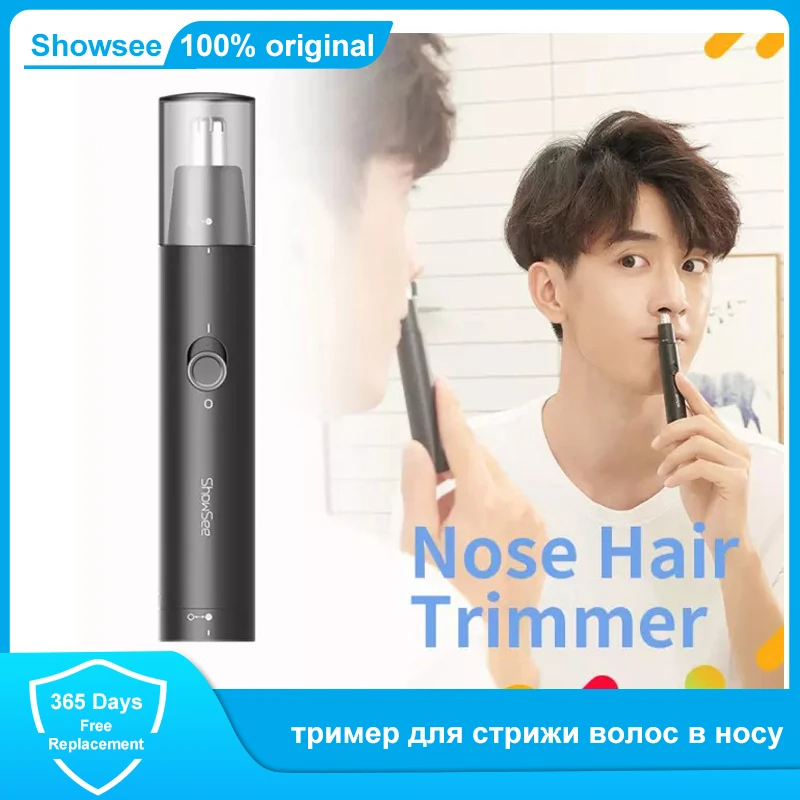 Xiaomi Showsee Ear Nose Hair Trimmer For Men Portable Painless nose hair removal Hair Shaver Clipper Battery Nozzle