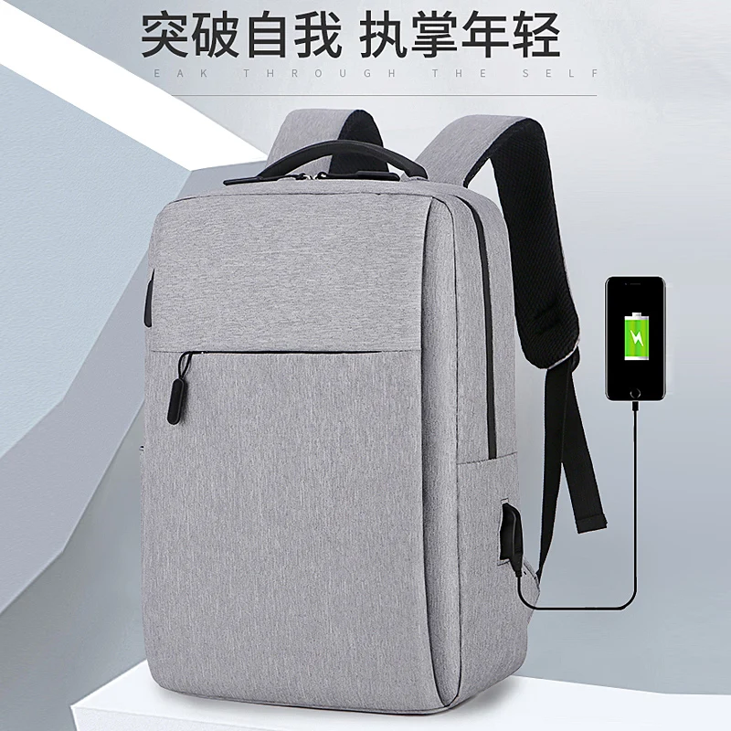 Рюкзак для ноутбука 15 дюймов, Водонепроницаемый школьный портфель из ткани Оксфорд для подростков, школьный портфель с зарядным интерфейсо...