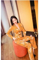 new spring and autumn office lady fashion casual brand female women girls long sleeve flare jumpsuits clothing