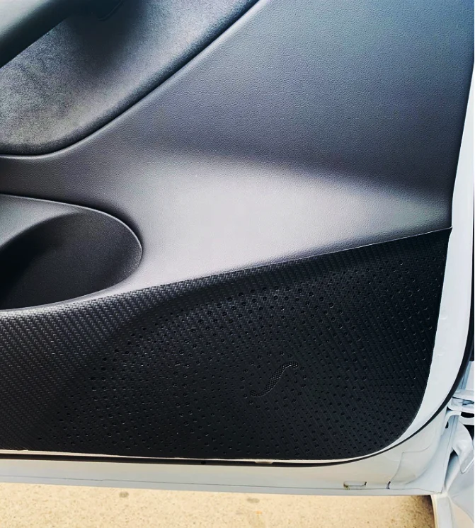 

For Tesla Model 3 Car Door Anti-Kick Protector Stickers Leather Car threshold Pad Protector 4pcs/set