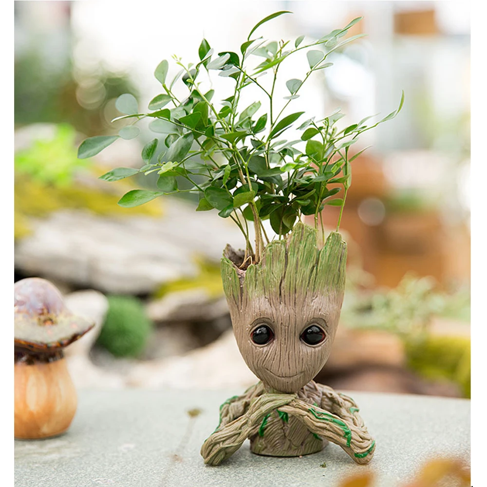 

Flower Pot Groot Multifunction Storage Crafts Garden Flower Pot Cute Shape Children'S Toy Pencil Case Flower Pot Flower