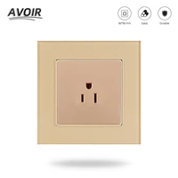 avoir us and japan standard wall outlet power outlets golden glass panel power outlets enchufr electrical plug 15a