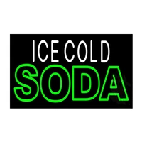 ice cold soda sign custom handmade real glass tube drink bar store shop company advertise decoration display neon signs 17x12
