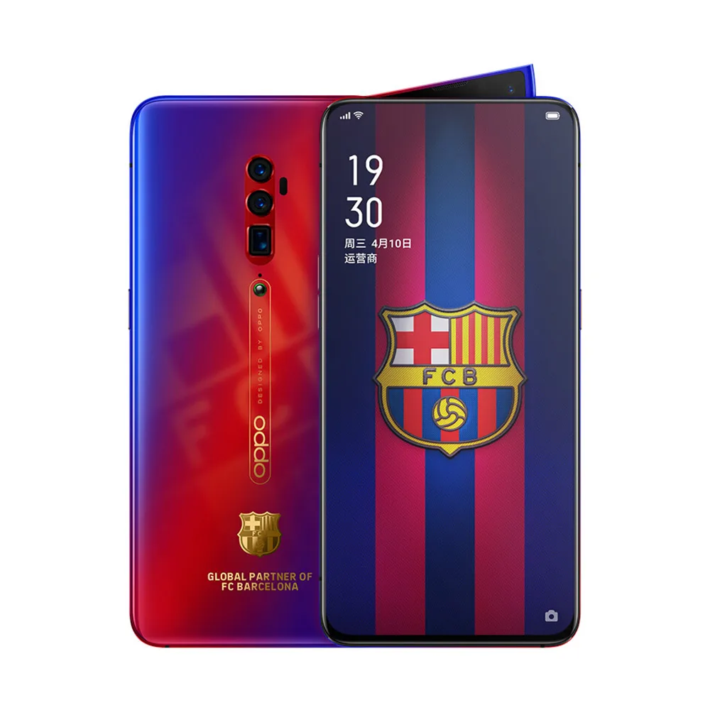 Barcelona Edition Oppo Reno 10x zoom мобильный телефон 6," полный экран Поддержка NFC Snapdragon 855 Восьмиядерный 6 ГБ ОЗУ 128 Гб ПЗУ 4065 мАч отпечаток пальца ID - Цвет: Barcelona Edition