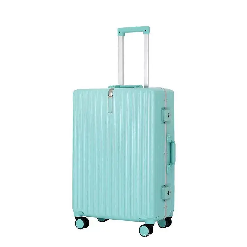 

PC Aluminum Frame Hand-pull Suitcase Omnidirectional Wheel Suitcase Female 20-inch Pull-in Box Aluminum Alloy Large-capacity Bag