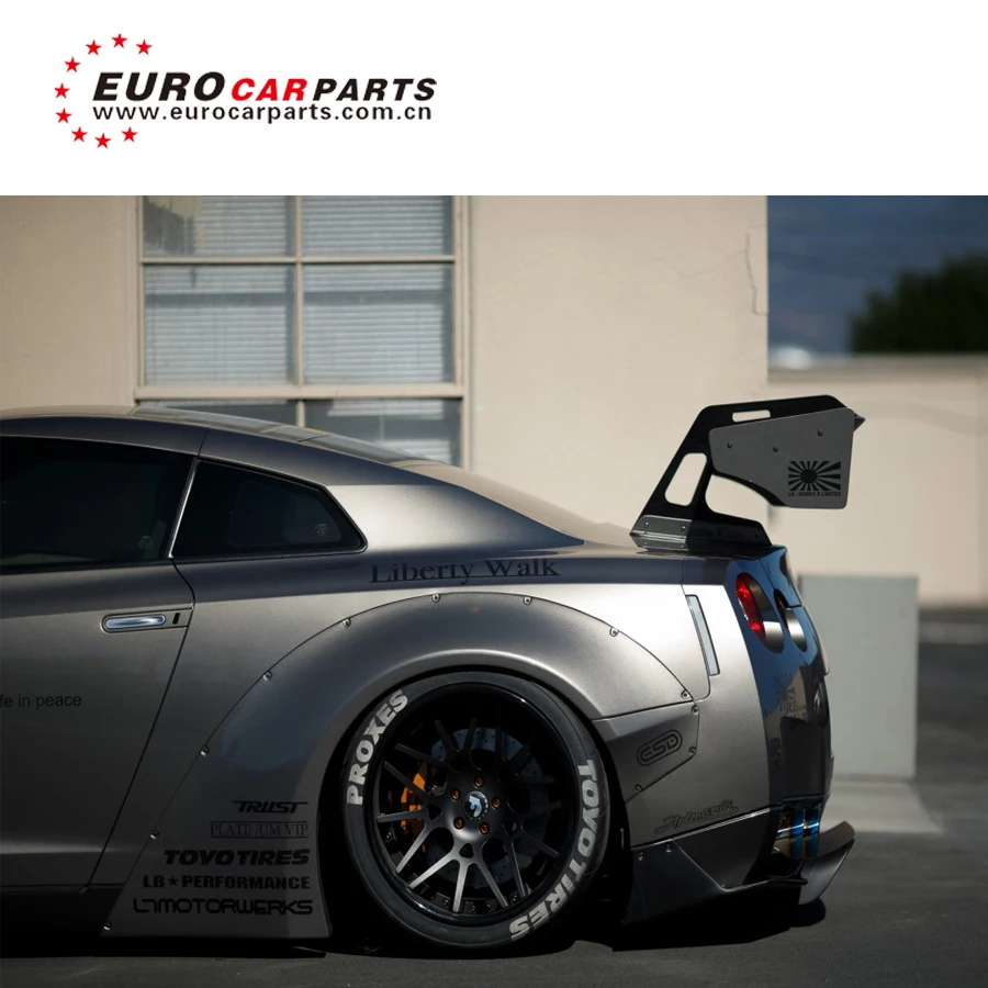 GTR R35 углеродное защитное заднее крыло для LB Рабочий стиль представление задний