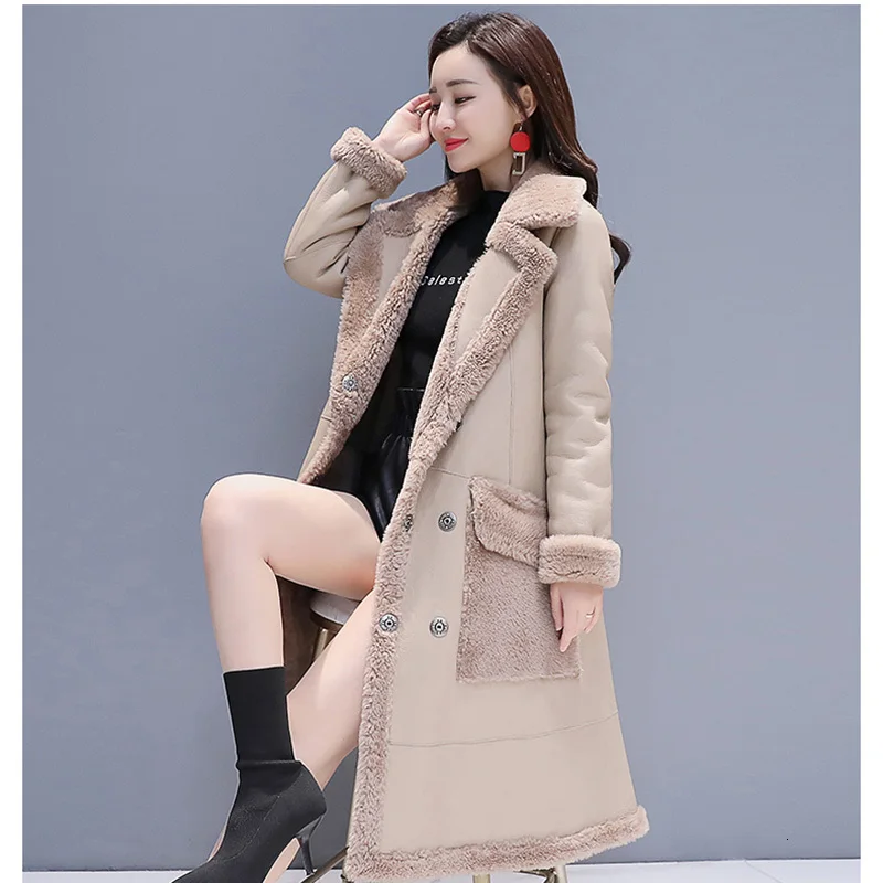 2019 модная зимняя женская меховая куртка приталенная однотонная Вельветовая
