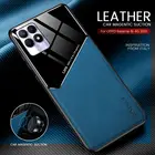 Автомобильный держатель Магнитный чехол для Realme 8i чехол ПК + из искусственной кожи защитный чехол Realme8i Realmi 8i 8 i i8 6,6 ''противоударный бампер Coque