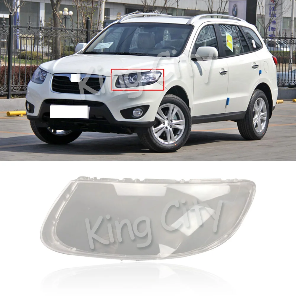 Capqx для hyundai Santa Fe 08-12 передняя фара Головной свет корпус абажур прозрачный яркий водонепроницаемый абажур лампа абажур крышка капот