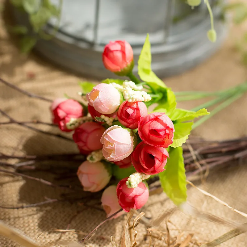 1 шт. Весенняя розовая искусственная Роза|Украшения своими руками для вечеринки| |