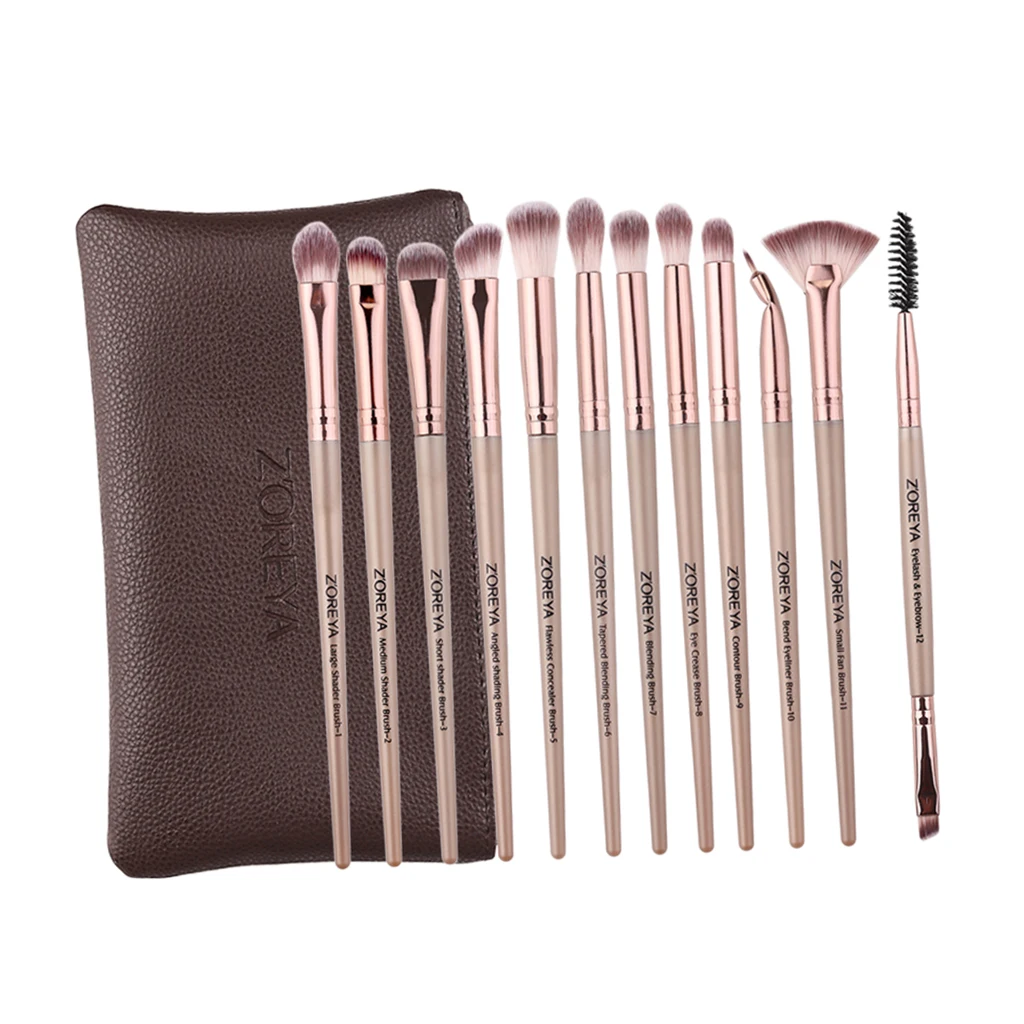 

13X Premium Nylon Powder Eyeshadow Blush Concealer Makeup Brushes Gift Set
