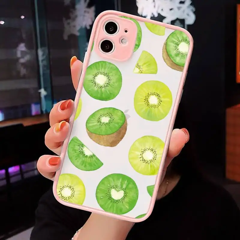 

Summer Fruit Watermelon Lemon Phone Cases Matte Transparent For iPhone 12 Mini 11 Pro XR XS Max 7 8 Plus
