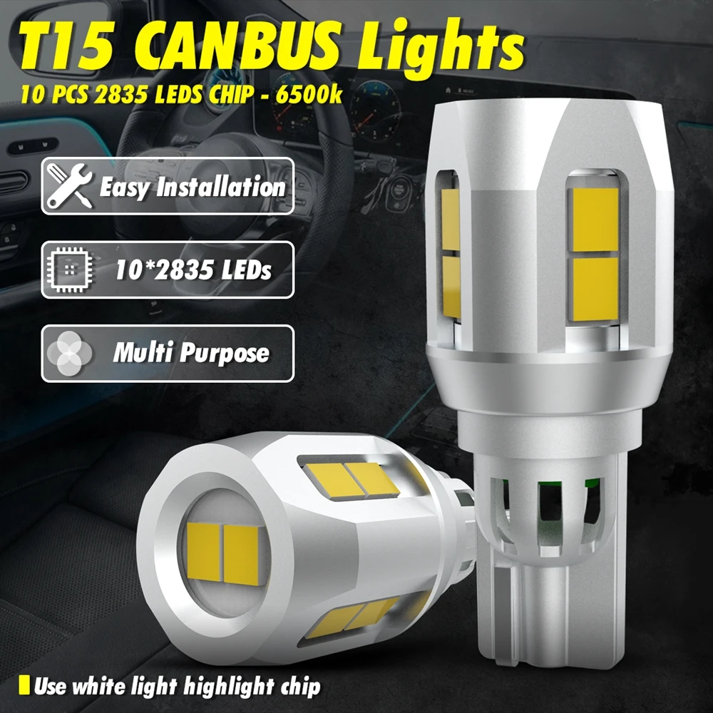 Светодиодная сигнальная лампа W16W T15 921 912 супер яркая Canbus автоматическое