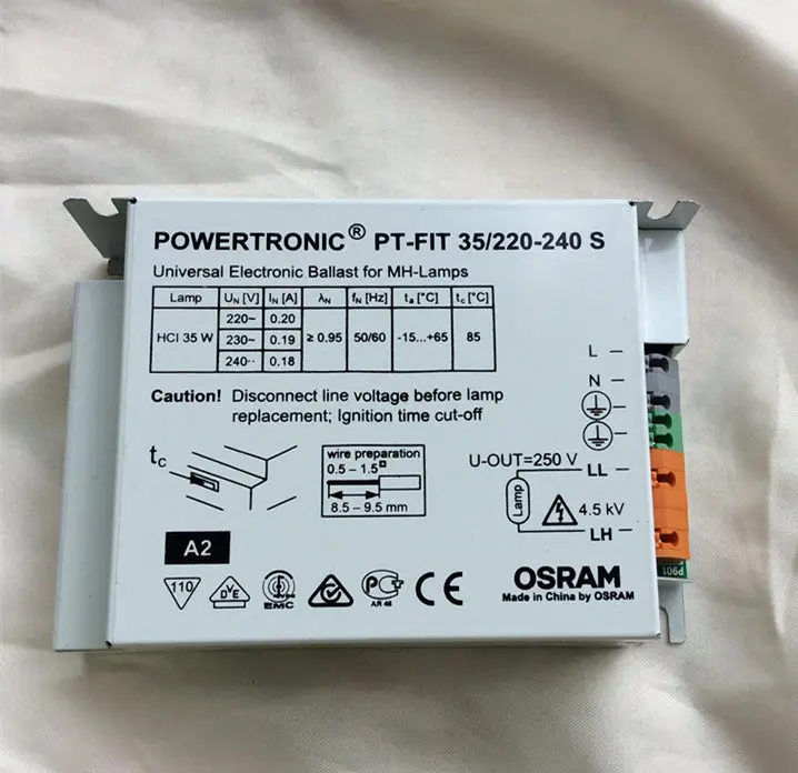 Osram PT-FIT 35 Вт 70 металлическая галогенная лампа электронный балласт Трековый
