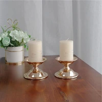 2pcs candle holders golden candlelight dinner stand iron candlestick holder house ornaments for dinning house decoration