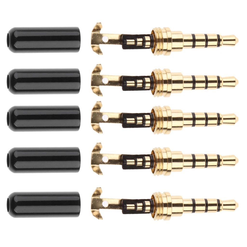 5 шт. штекер переходник из чистой меди для наушников и колонок 3 мм|Коннекторы