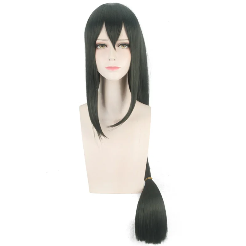 Anime My Hero Academia Asui Tsuyu Cosplay Wig Dark Green Long Straight Baku No Halloween Props for Women Girl |