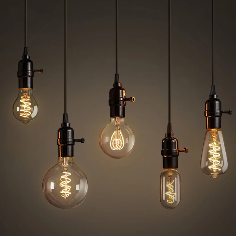 Ретро Винтаж E27 светодиодный нити светильник лампочка 220V 3W ST64 A60 G80 G95 G125 T185 Эдисон