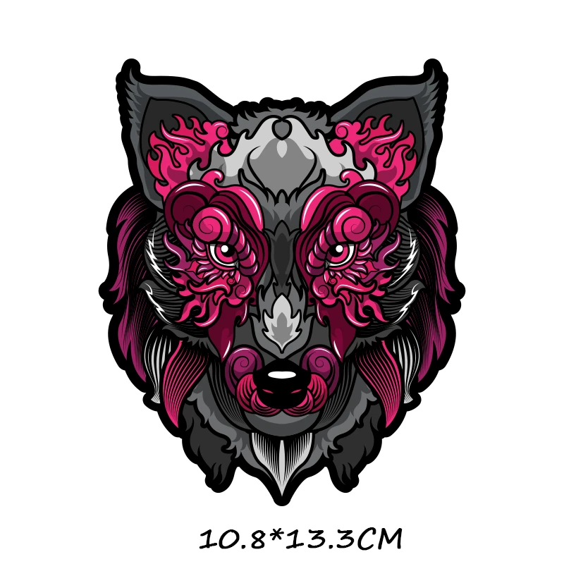 631 Animal Dinosaur Lion Wolf Crocodile Iron-on Clothes Patches Heat Transfers Vinyl Patch Children Boy Girl DIY Clothing Sticker F - Цвет: 631