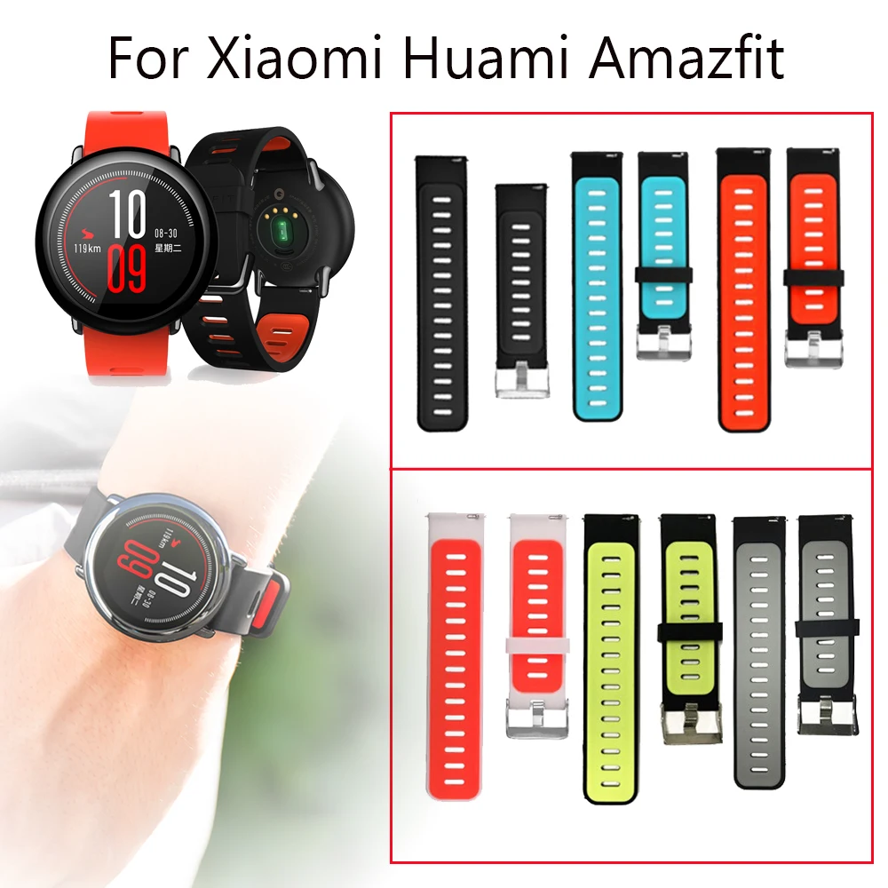 Спортивный Цветной силиконовый ремешок для Huami AMAZFIT GTR 47 мм смарт-часов сменный