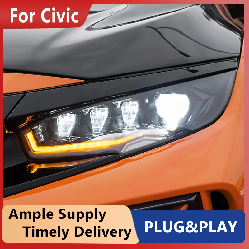 2 шт. Автомобильные светодиодные лампы для Honda Civic G10 2016 2017 2018 | Автомобили и