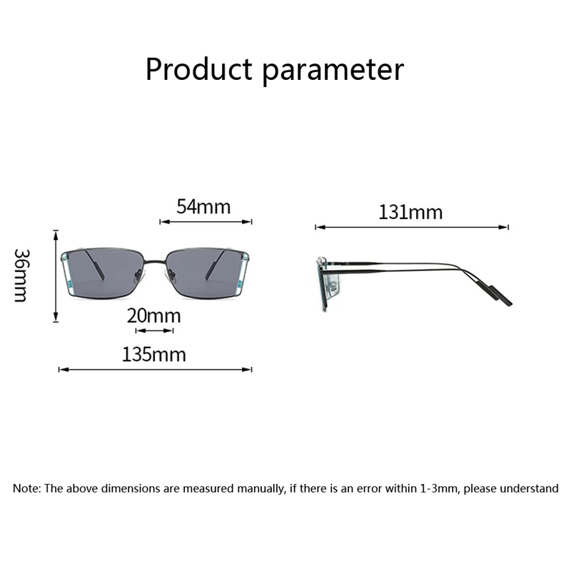 

New European And American Style Trendy Sunglasses Retro Personality Square Small Frame Sun Glasses UV Protection