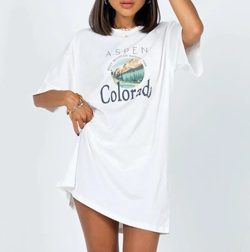 

Vintage Letters Printed White Shirts for Women Oversized Short Sleeve O-Neck Summer T Shirts Girls Fashion 2021 New Korean Style
