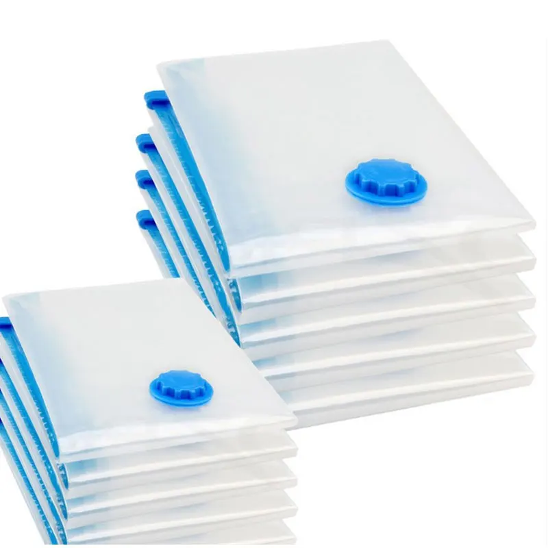 

Vacuum Bag for Clothes With Valve Storage Bag Home Transparent Border Foldable Compressed Organizer Space Saver Seal Packet