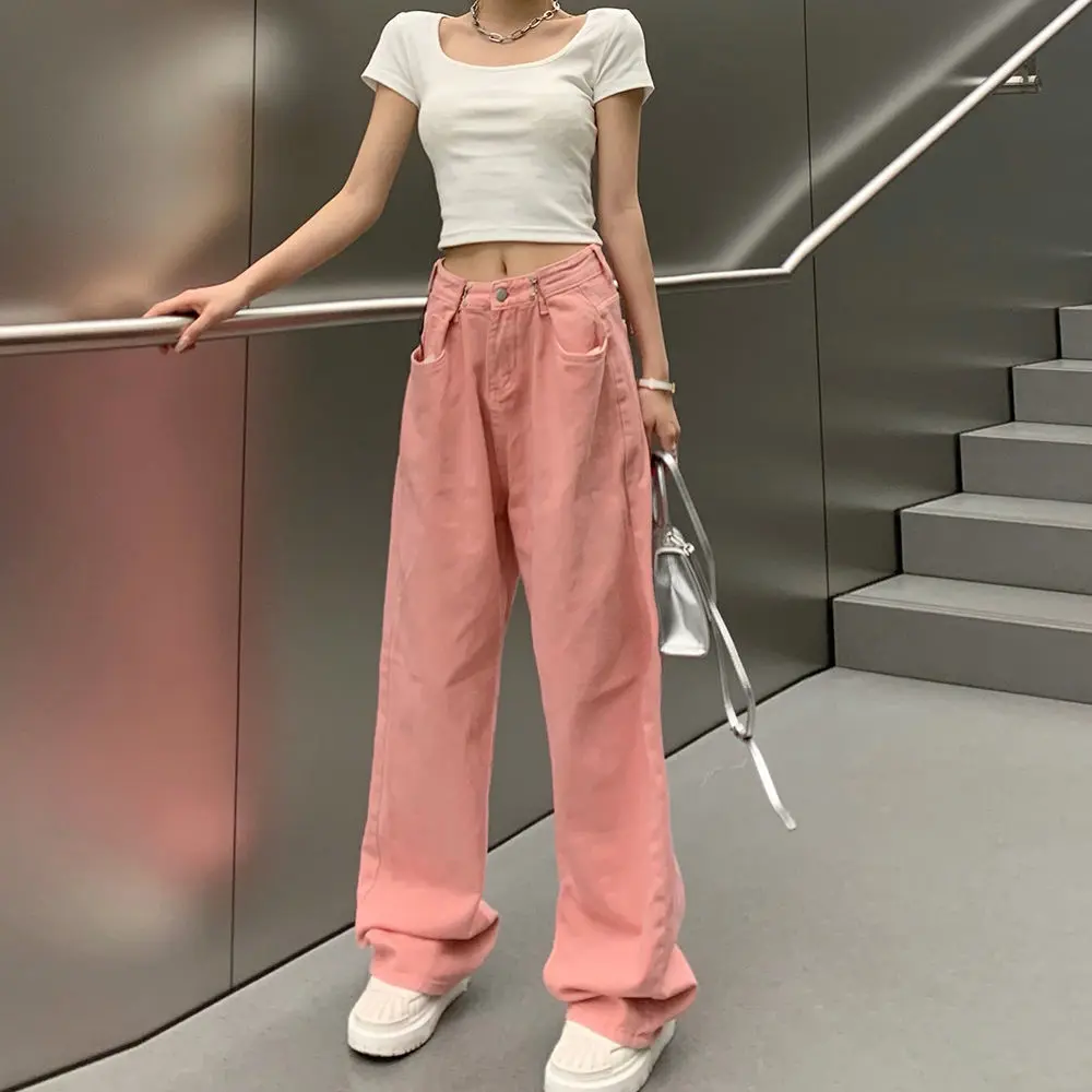 

High Waist Wide Leg Jeans Women's 2021 summer new thin style loose and thin design sense[Delivery within 5 days]