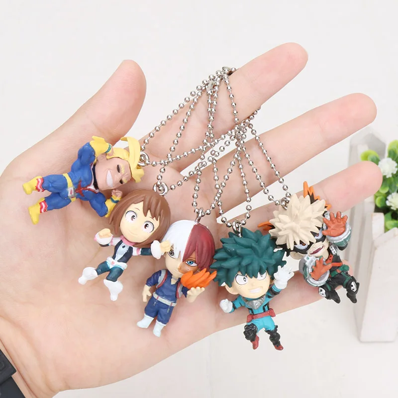 Мой герой Академия фигурка брелок Midoriya Izuku Shouto Todoroki Katsuki Boku All Might OCHACO URARAKA ПВХ