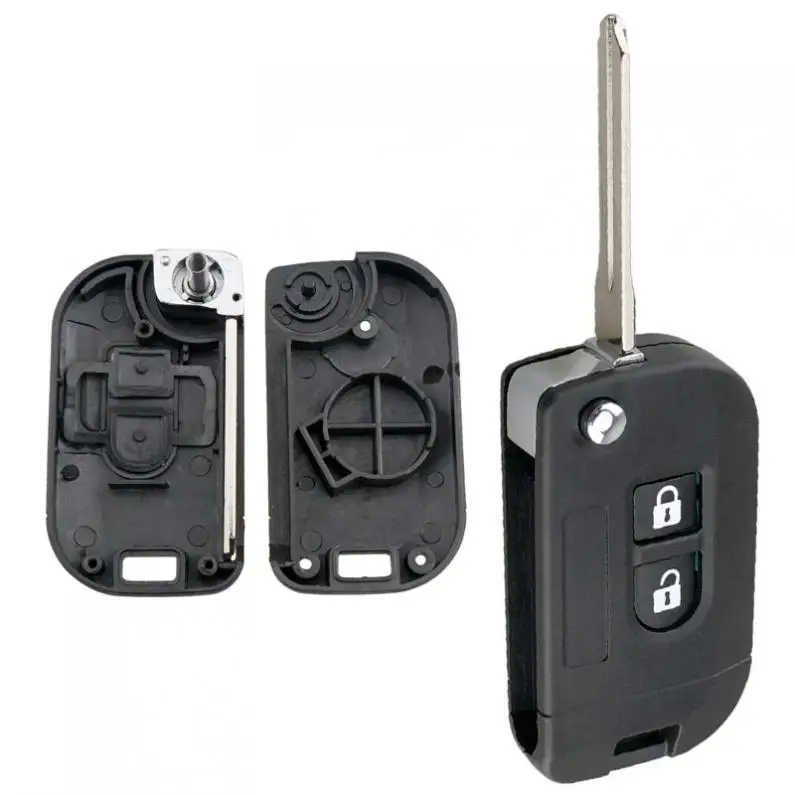 

2-кнопочный складной модифицированный автомобильный чехол с дистанционным управлением, чехол для брелока, подходит для Nissan Qashqai/Micra Navara/ Almera Note Sunny