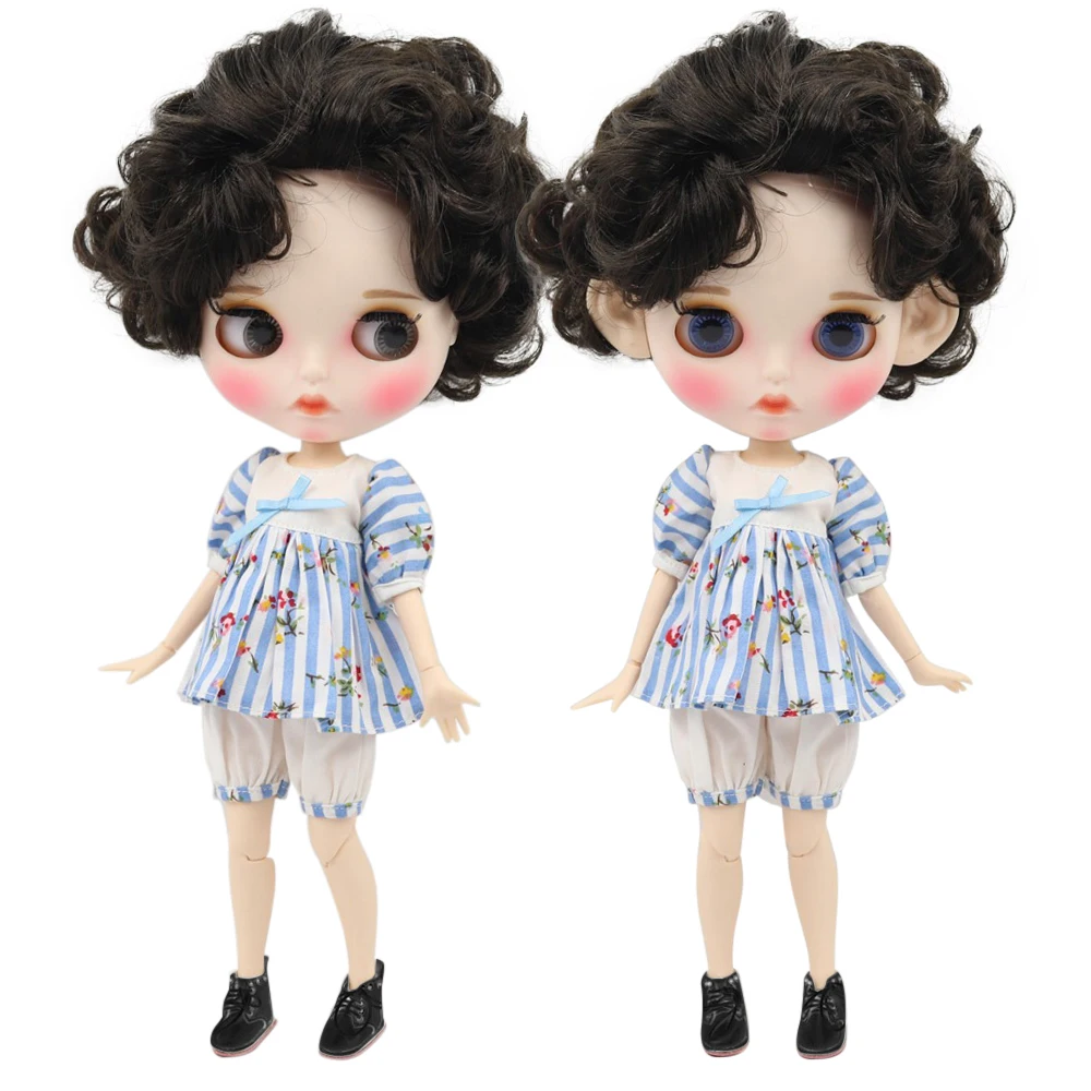 Ледяной DBS Blyth кукла 1/6 игрушка белая кожа совместное тело bjd черные волосы матовое