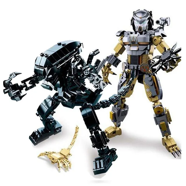 

Alien Vs Predators Robot War Model Building Blocks Sets Diy Creator Construction High-tech Bricks Educational Toys For Children