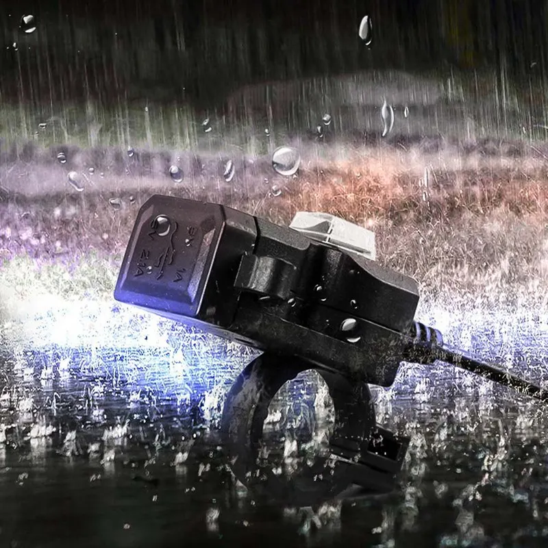 12-24 в двойной USB-порт водонепроницаемое зарядное устройство на руль мотоцикла
