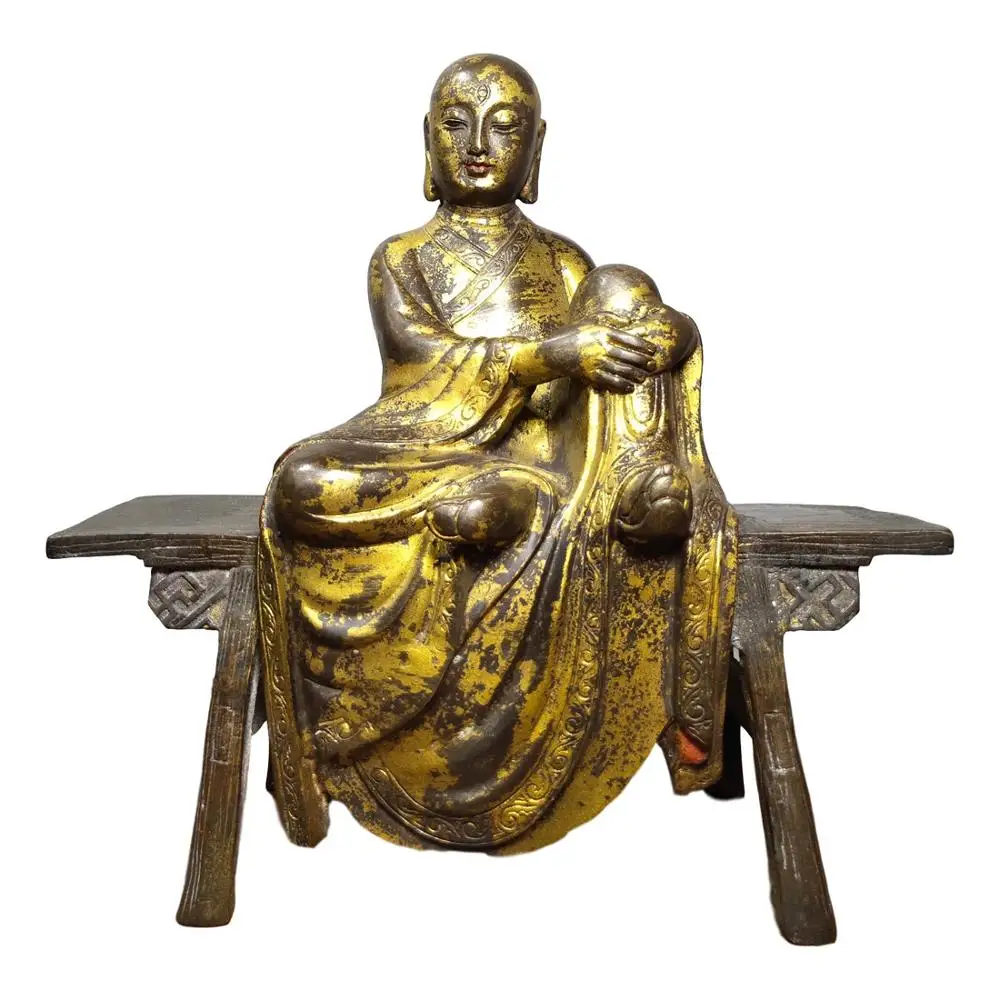 

LaoJunLu Bench Buddha Imitation antique bronze masterpiece collection of solitary Chinese traditional style jewelry