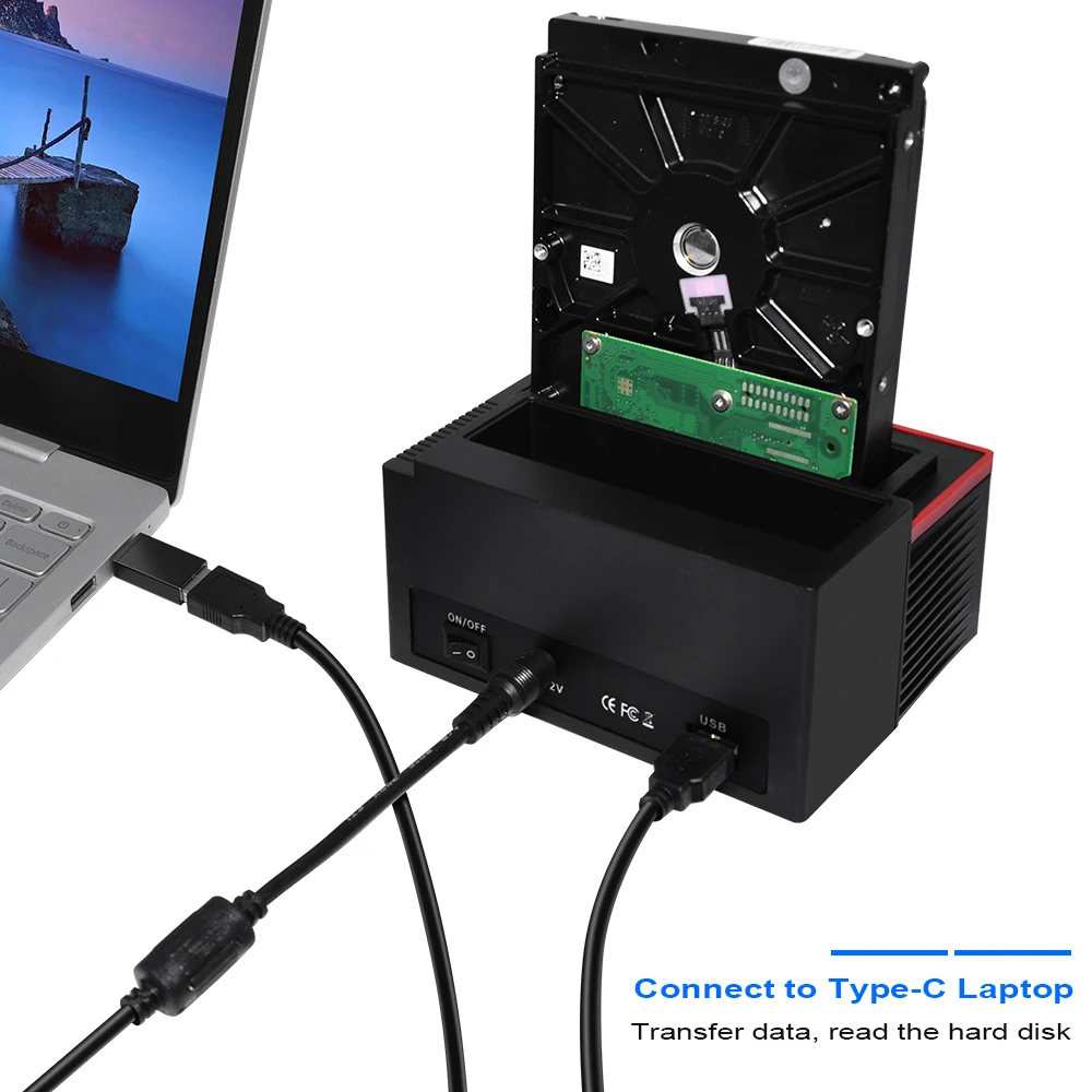 Док-станция DeepFox для HDD 2 5/3 5 дюйма SATA IDE клонированный корпус USB порта 0 хаб типа C
