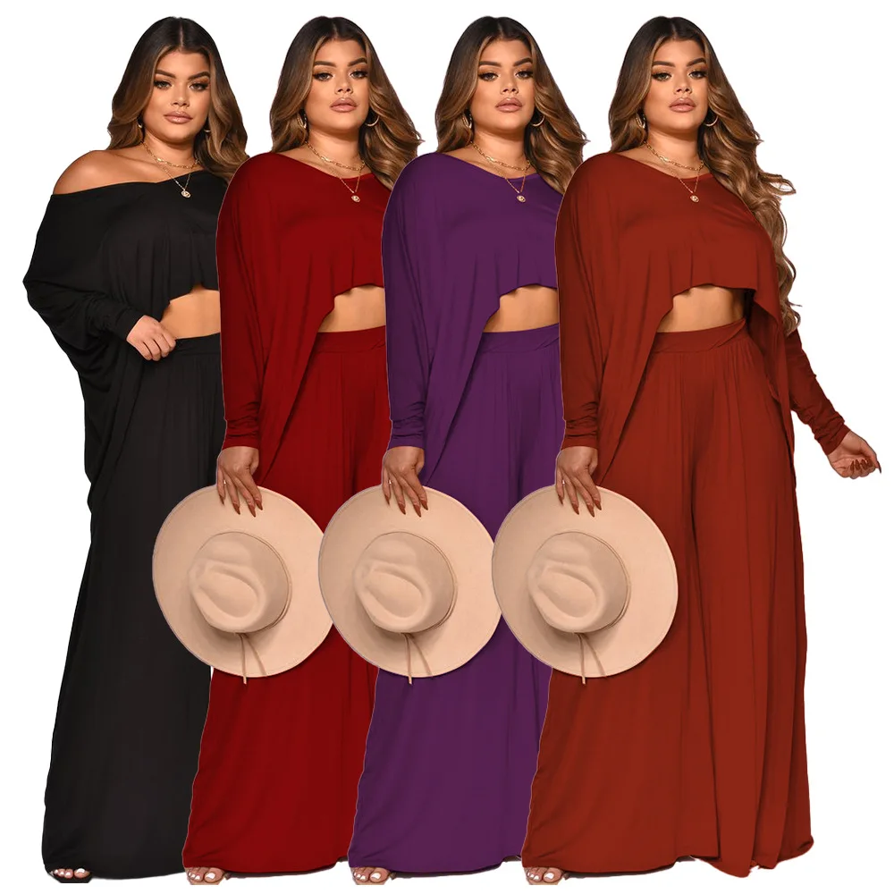 

sweatsuits for women long sleeve fall clothes for women loose two piece set wide leg pants 2 pieces sets women outfits wholesale