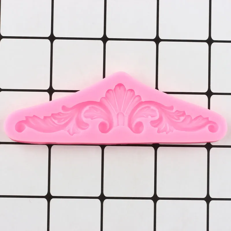 Барокко прокрутки рельефа силиконовые формы свадебный торт кайма для мастики