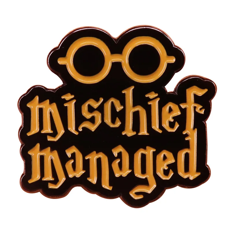 Mischief управляемая эмалированная булавка цитаты из узника Azkaban брошь|Броши| |