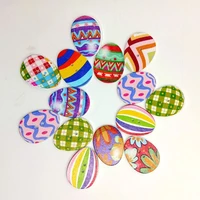 10pcs mixed easter egg 2 hole scrapbooking cute cartoon wood sewing buttons 31x24mm