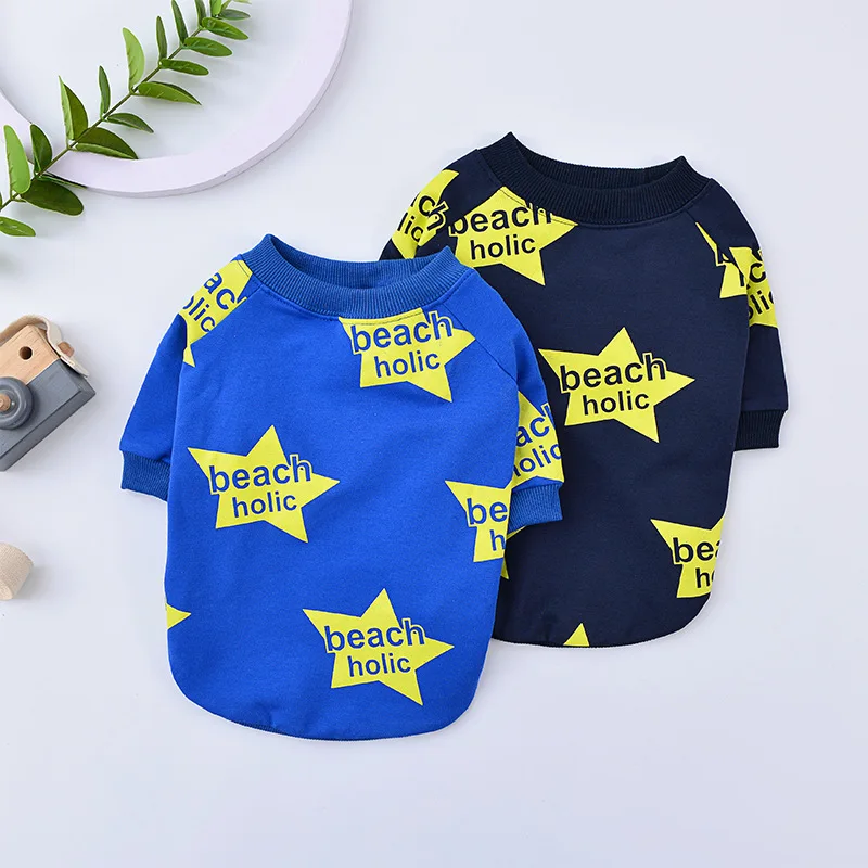 

Dog Clothes Pentagram Pet Clothing for Dogs Super Small Cute Shirts Cartoon Print Puppy Spring Summer Colorful Ropa Para Perro