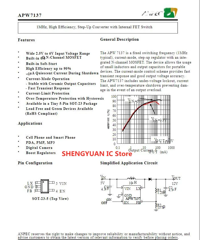 10 шт./партия встроенный пошаговый преобразователь APW7137BI APW7137 | Интегральные схемы