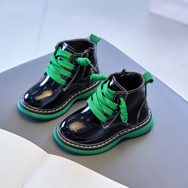 

2021 Hot Autumn Winter New Children Shoes Waterproof Snow Boots Leather Shoes Girls Boots Boys Martin Boots Short Boots Fashion