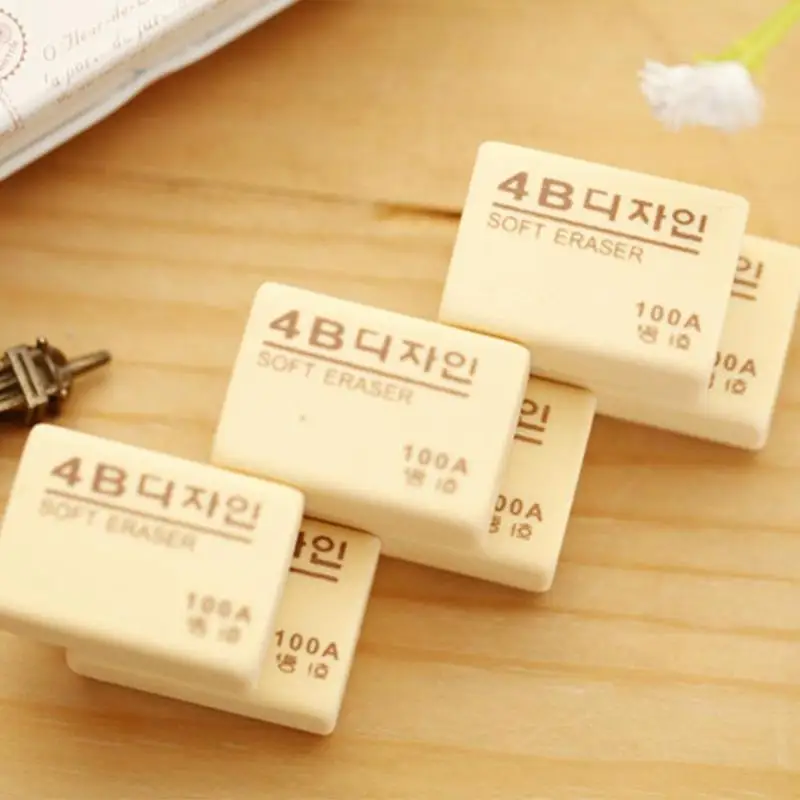 5 Pcs 4B Pencils Eraser Drawing Writing Rubber Erasers Student Stationery As Prize Gift Office School Supplies | Канцтовары для