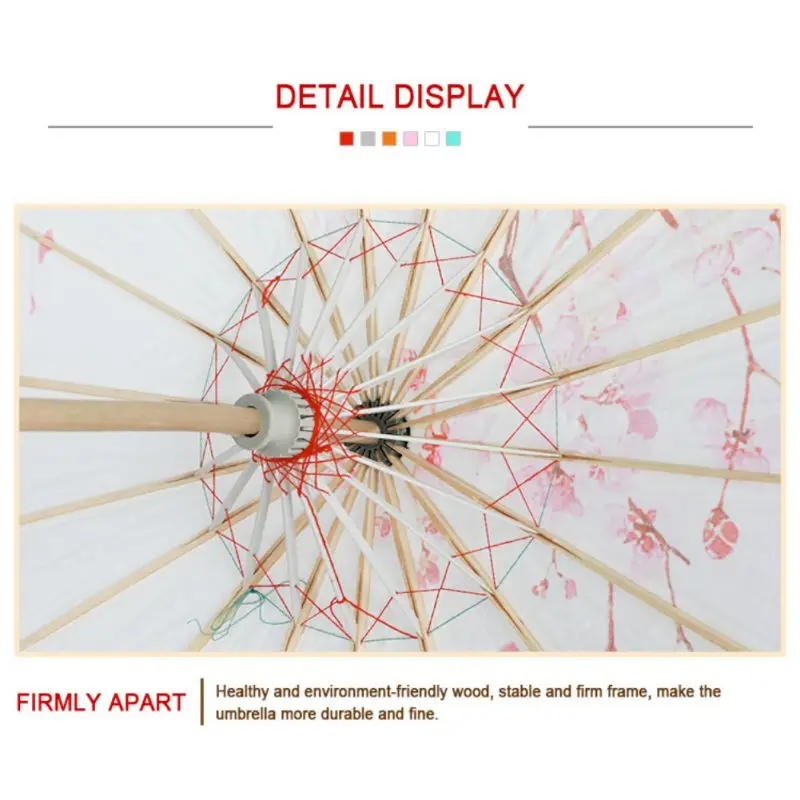 Китайский воды живопись маслом-бумажный зонтик древний Зонт с деревянной ручкой