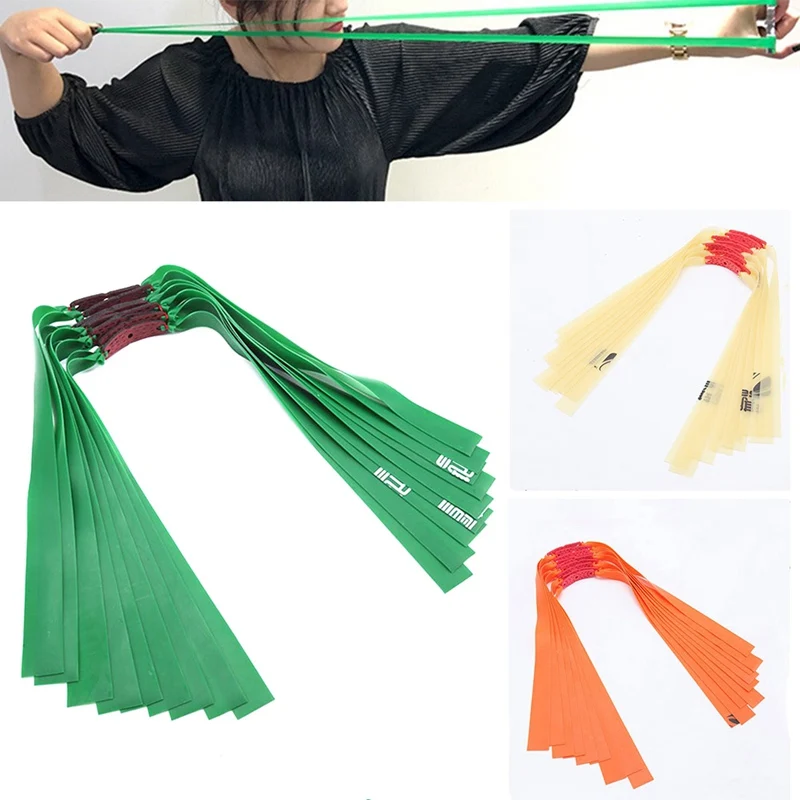 

New Arrival 1Pc Outdoor Slingshot Powerful Elastic Flat Rubber Band Hunting Sports Catapult Kit Set Practical Thickness 0.65mm