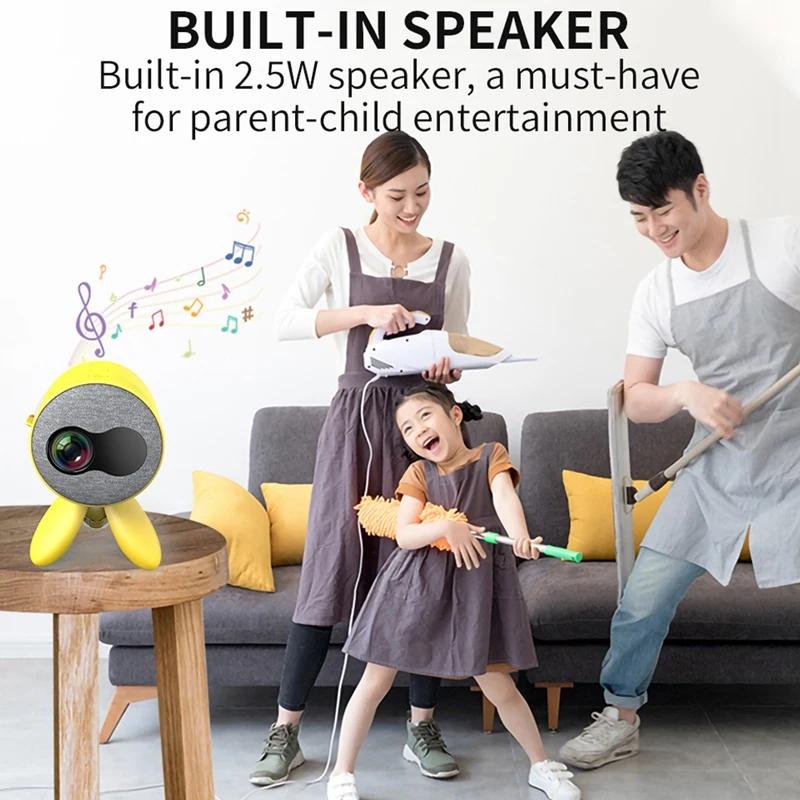 

Eu-Plug Portable Mobile Phone with Screen Projector HD 1080P Home Entertainment Children Projector Gift Machine
