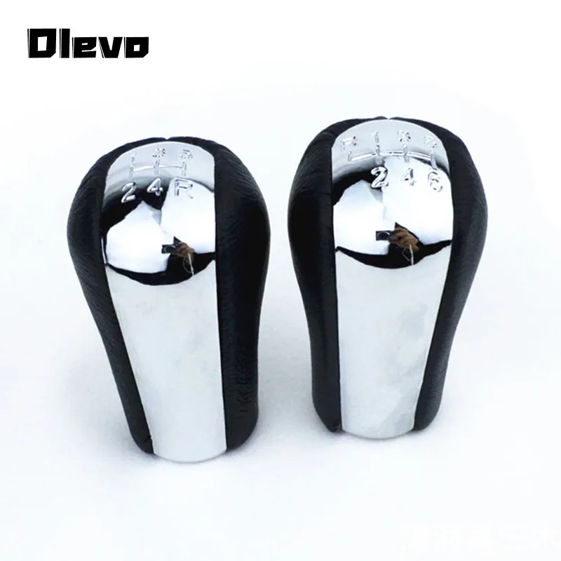 С хромированным покрытием из искусственной кожи 5/6 Скорость MT Шестерни рукоятка