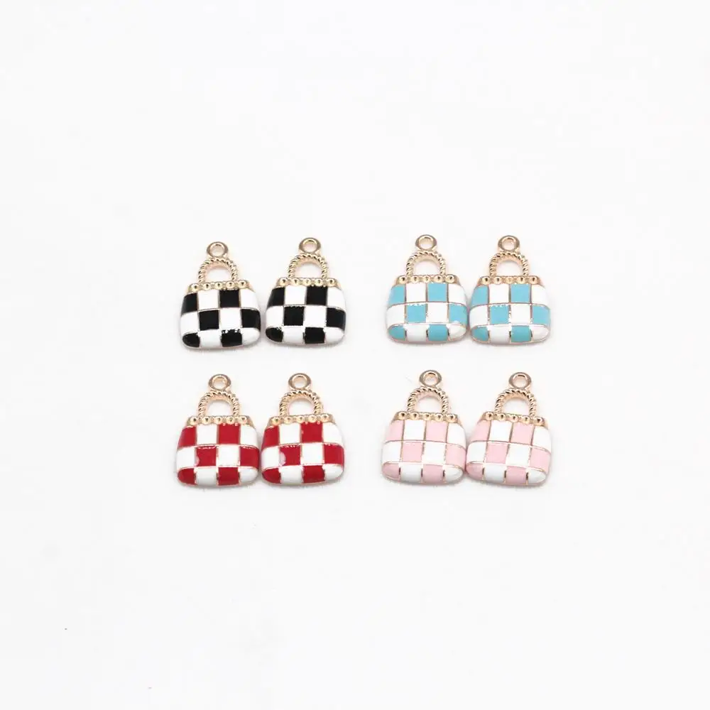 10pcs New drop oil black blue pink handbag alloy pendant jewelry accessories earrings headdress | Украшения и аксессуары